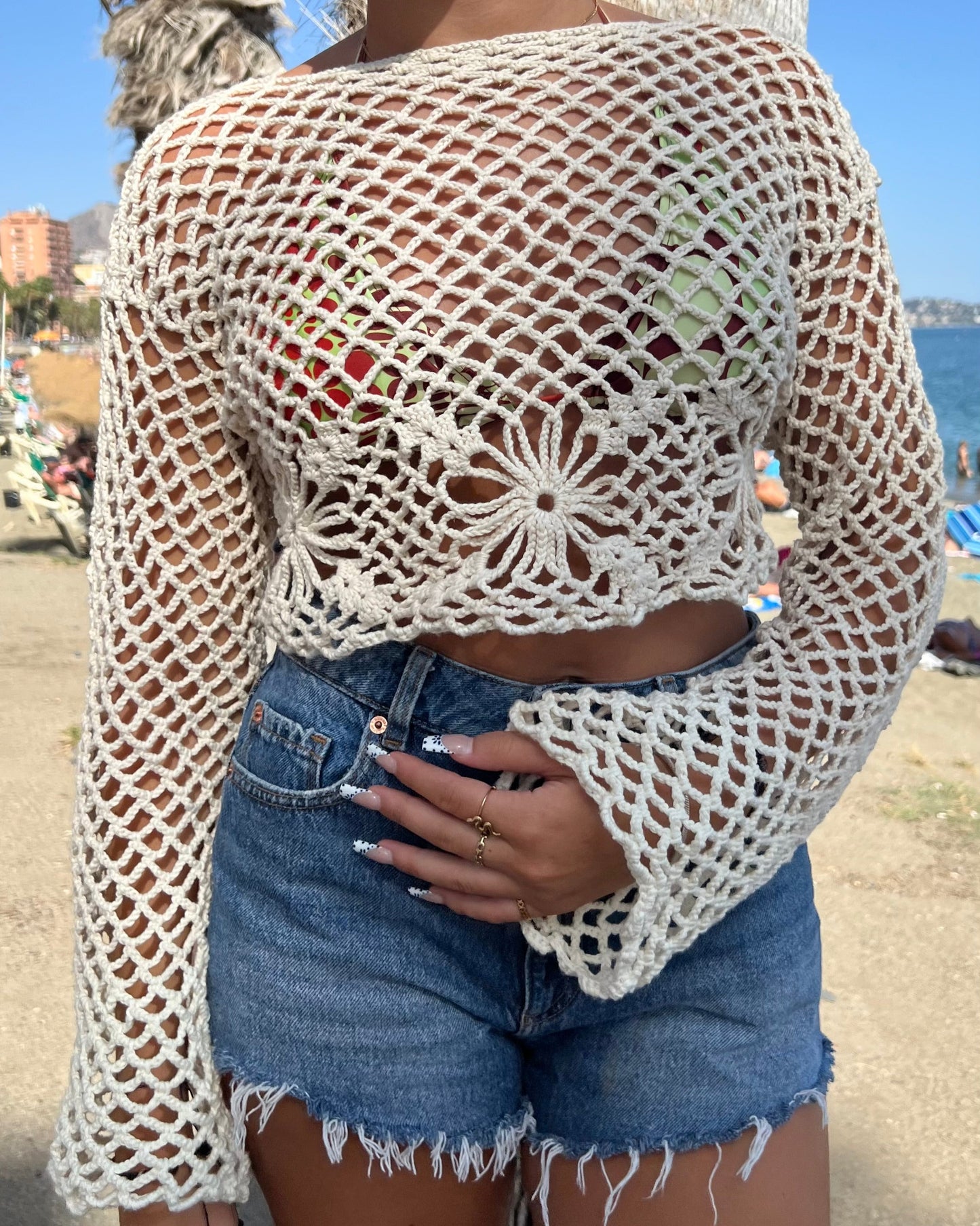 PDF — Flower Long Sleeve Mesh Top — Digital Pattern