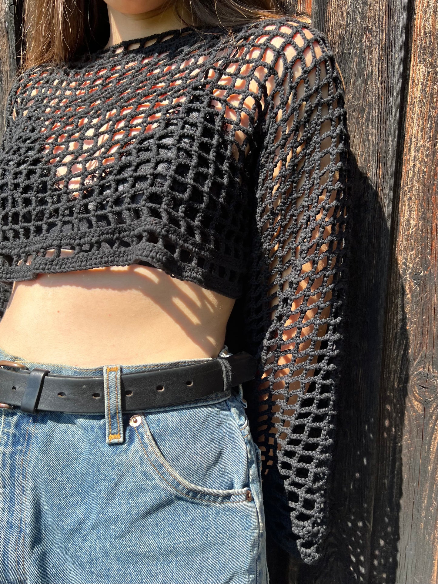 Long Sleeve Mesh Top – Custom- Made on Demand