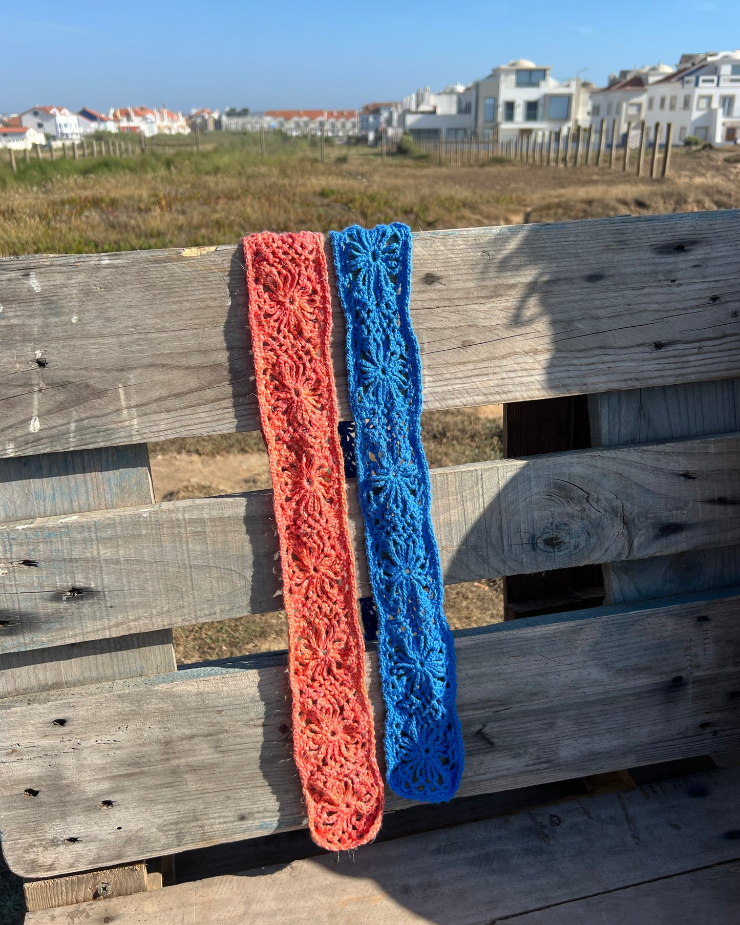 Atlântico Crochet Headband Pattern — Floral Head Scarf, Boho Bandana PDF — Strong Beginner pattern