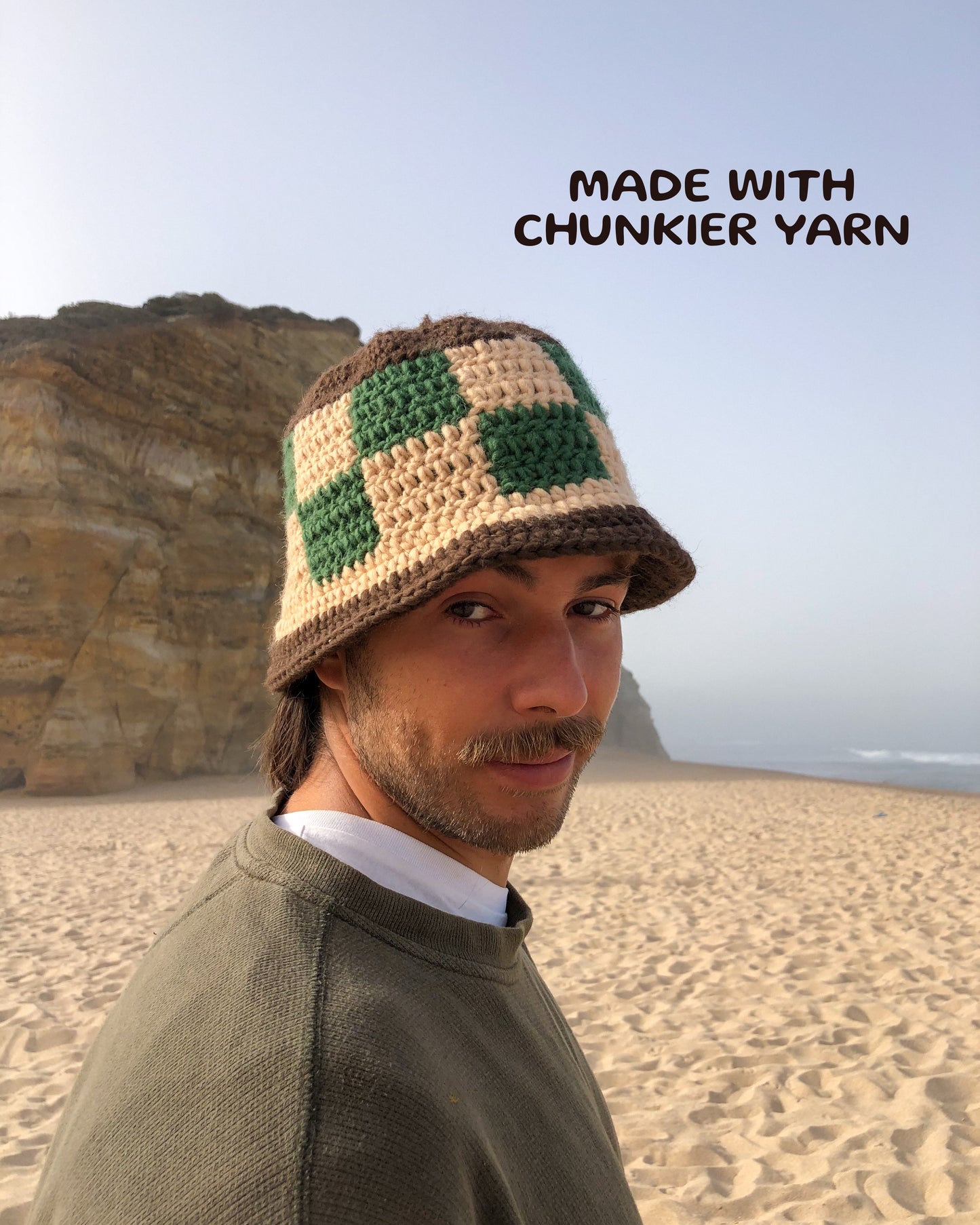 PDF — Checkered Bucket Hat — Digital Pattern