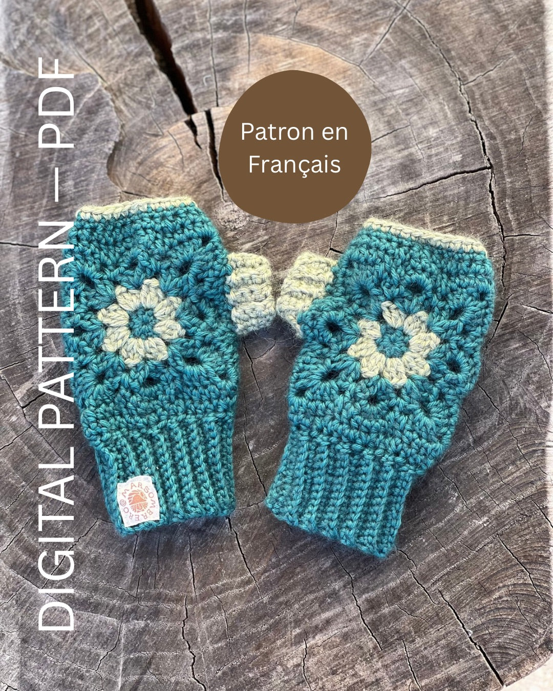 Mitaines Fleuries: Douceur d'Hiver - Patron en Français