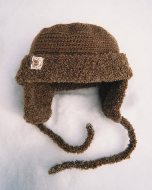 Faux Fur Chullo - Bouclé & Merino wool