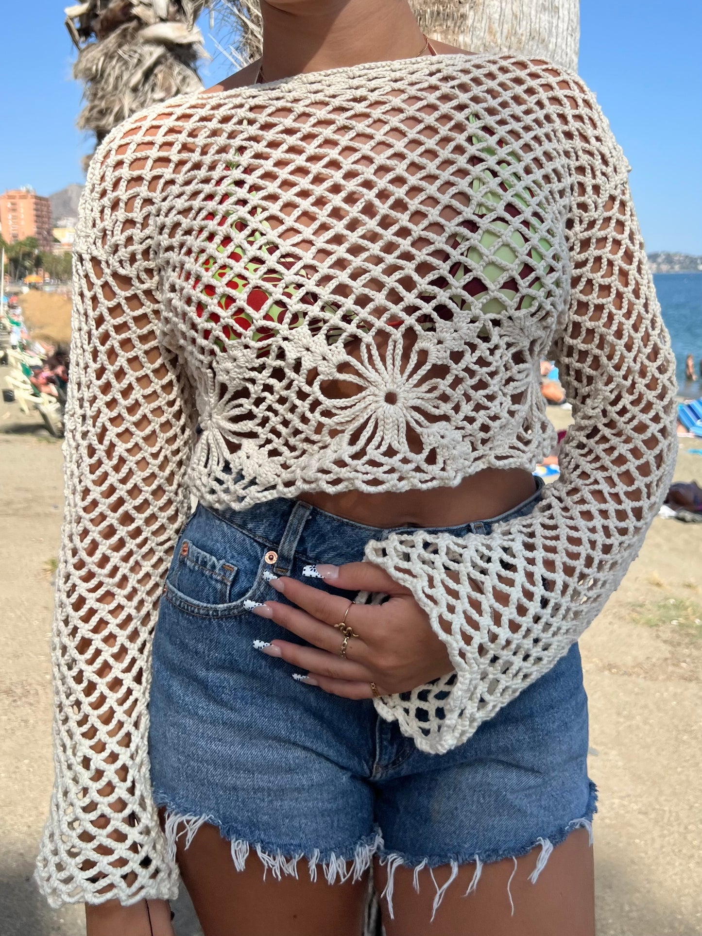 Long Sleeve Mesh Top – Custom- Made on Demand