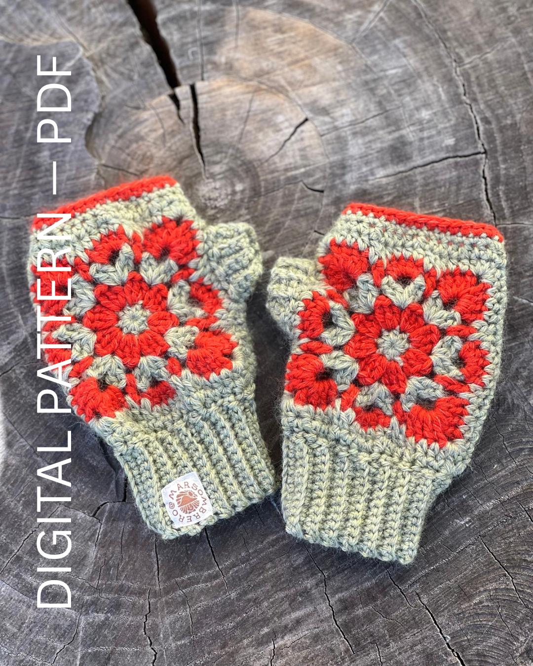 PDF — Cozy Flower Mitts — Digital Pattern