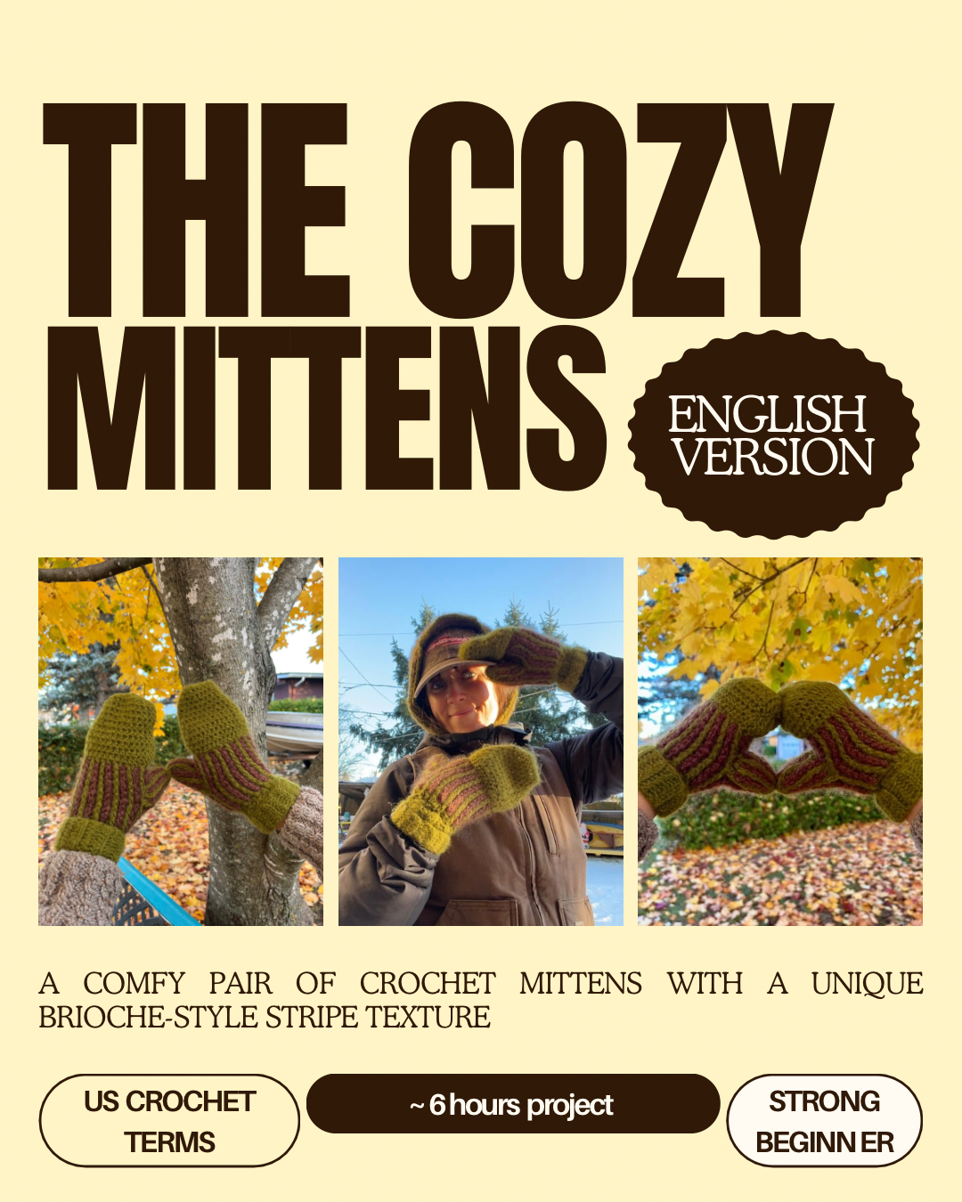 PDF — The Cozy Mittens — Digital Pattern